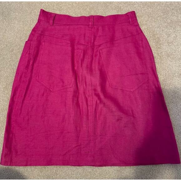 Lauren Ralph Lauren pink linen button-up skirt size 6 EUC - Picture 2 of 3